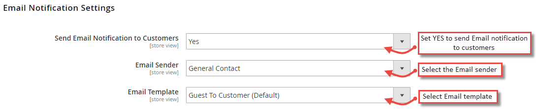 Email Notification Settings