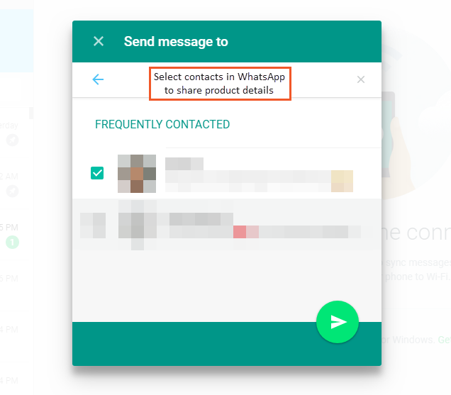 Contacts Selection in WhatsApp