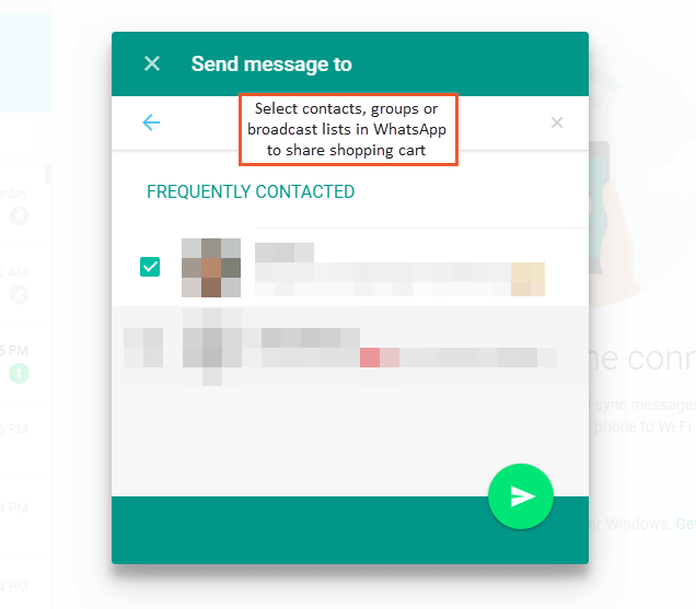 Contacts Selection in WhatsApp